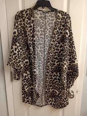 HEIMISH USA Leopard Print Top - Brown Black Cream